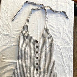 Forever 21 striped shorts with halter neck (M)